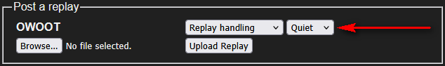Quiet Replay Option